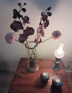 Mooie Set Tinnen Lamp Gilde Zinn 95 en Vaas met details, Ophalen