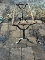 Antiek gietijzeren onderstel tuintafel zie info, Tuin en Terras, Ophalen, Rechthoekig, Metaal