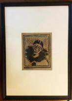 Houtsnede Clown van P.D.  Rezelman, Ophalen of Verzenden