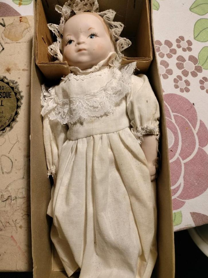 Antieke Bisque Baby Pop - Shackman Japan, Antiek en Kunst, Antiek | Speelgoed, Ophalen of Verzenden