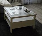Witte salontafel, Ophalen, Gebruikt, 100 tot 150 cm, Glas