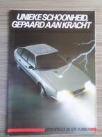 Citroën CX 25 GTI Turbo brochure, Ophalen of Verzenden, Zo goed als nieuw, Citroën