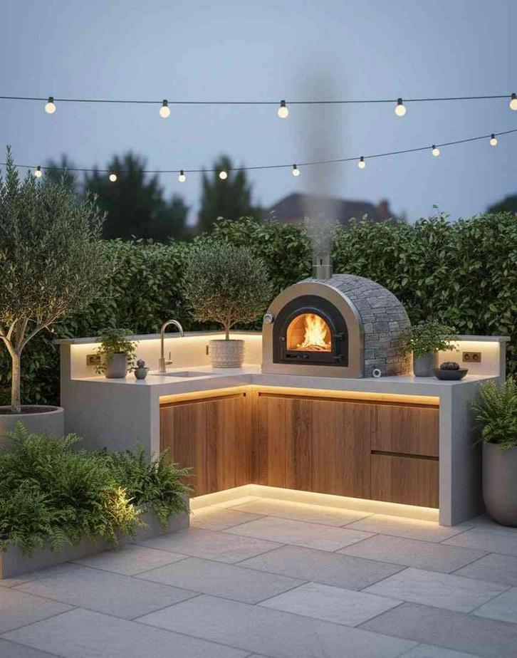 Houtgestookte Pizzaoven 100x100 - Steenoven NIEUW - Voorraad, Tuin en Terras, Pizzaovens, Nieuw, Ophalen