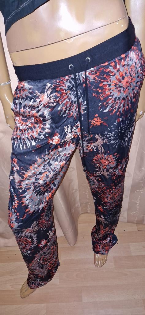Comfortabele broek met levendige print van Kyra&Ko mt 36, Overige kleuren, Ophalen of Verzenden, Zo goed als nieuw, Lang