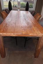 houten eettafel 240 x 100, Ophalen, Gebruikt, 100 tot 150 cm, 200 cm of meer