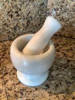 Relaxdays vijzel met stamper mortier kruidenstamper marmer, Huis en Inrichting, Ophalen, Nieuw