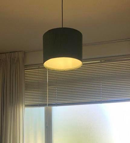 IKEA MOLNSKIKT / SUNNEBY pendant lamp – velvet shade, Ophalen of Verzenden, Zo goed als nieuw, Rond