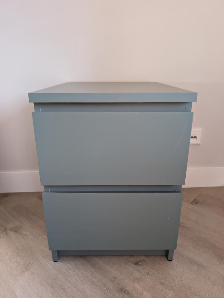 Ikea Malm ladekast grijsgroen 40x55, Huis en Inrichting, Kasten | Ladekasten, Ophalen, Minder dan 50 cm, Gebruikt, 1 of 2 laden