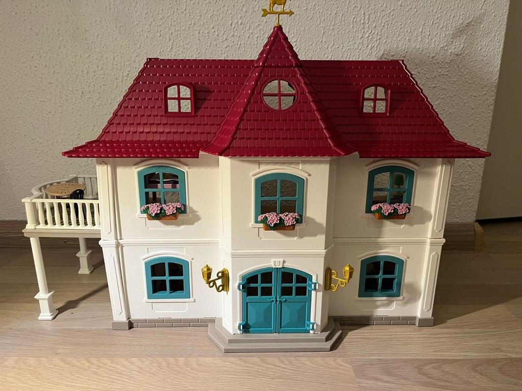 Schleich huis met paardenstal en poppetjes, Ophalen of Verzenden, Zo goed als nieuw, Jongen of Meisje