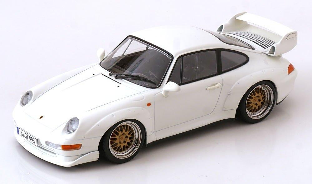 1:18 Porsche 911 (993) GT2 1996 wit - BBS velgen NIEUW!, Hobby en Vrije tijd, Modelauto's | 1:18, Overige merken, Auto, ., Nieuw