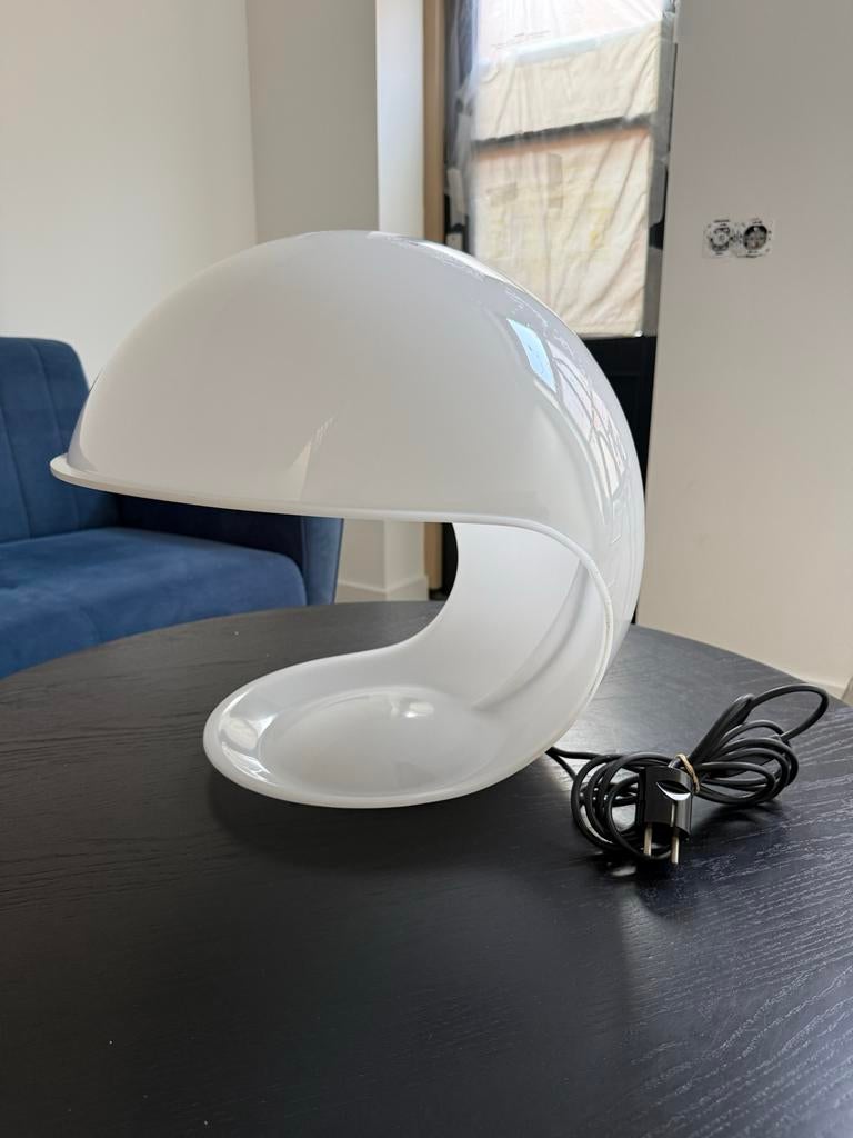 Martinelli Luce Cobra Tafellamp - Vintage Design, Huis en Inrichting, Lampen | Tafellampen, Gebruikt, Minder dan 50 cm, Kunststof