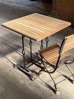 Royal Arrow Teakhouten tuintafel 70  met stoelen, Ophalen of Verzenden, Gebruikt, Vierkant, Teakhout