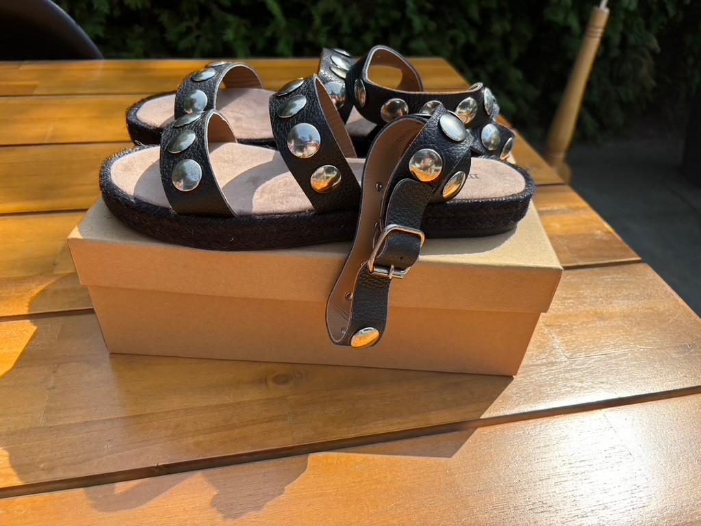 Maypol 'Buffalo Black Midas' Sandalen | Handmade | Maat 39, Maypol, Maypol, Maypol, Zwart
