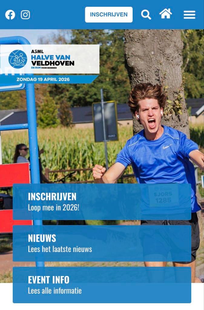 Startbewijs halve marathon veldhoven, Eén persoon, Oktober