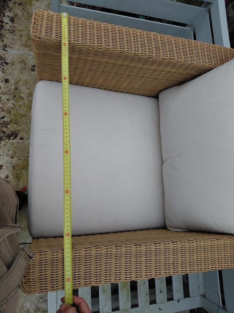 Cane Line tuinset 2 stoelen 1 poef, Ophalen, Kunststof, Overige typen