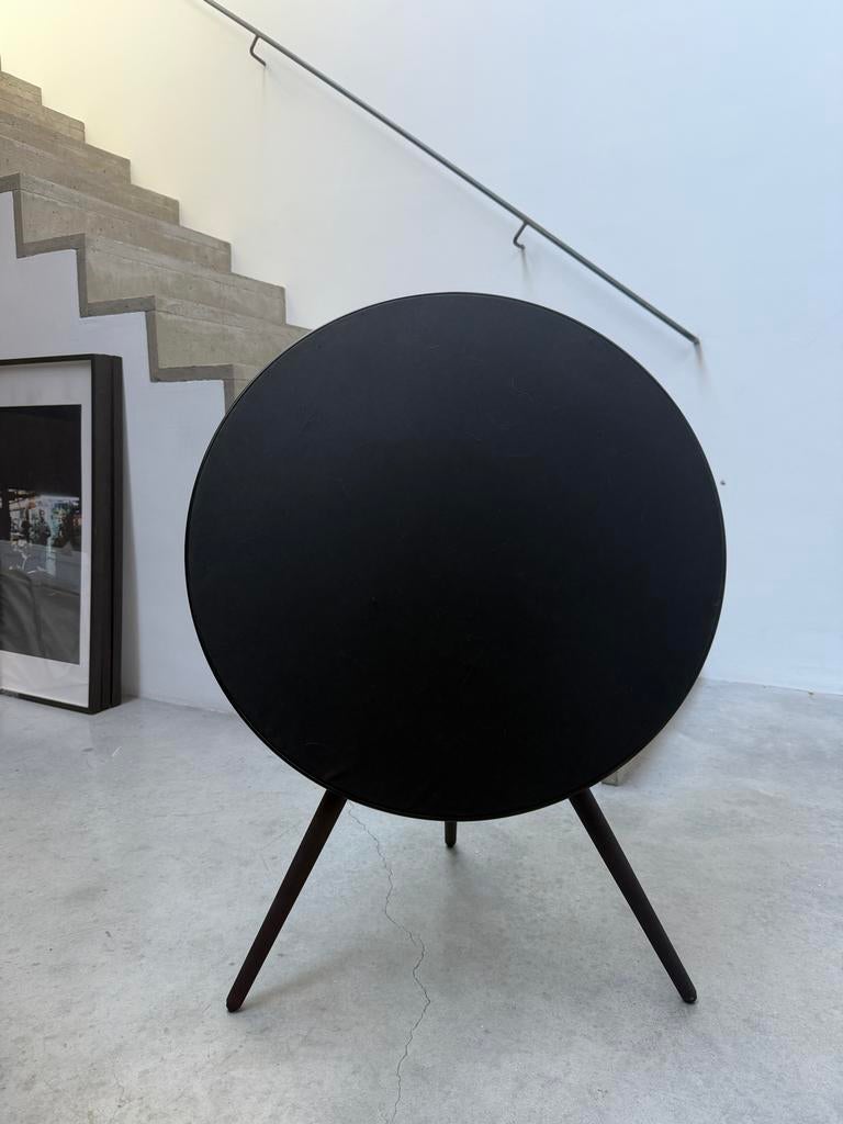 B&O Beoplay A9 (1st Gen) Anthracite/Dark Walnut - Orig. Doos, Zo goed als nieuw, 120 watt of meer, Front, Rear of Stereo speakers