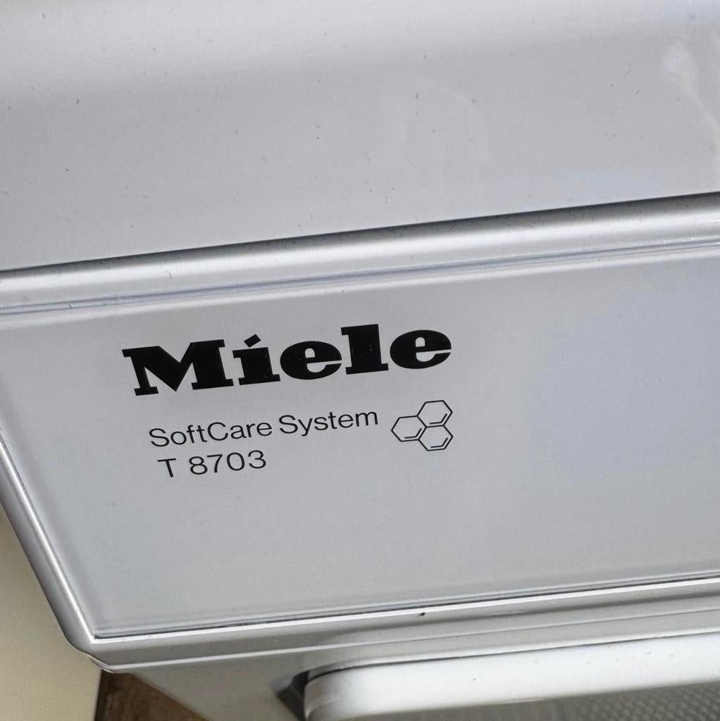 Miele T 8703 SoftCare System Wasdroger, Witgoed en Apparatuur, Wasdrogers, Ophalen, 6 tot 8 kg, Gebruikt, Voorlader