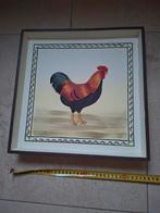 Haan/ Decoratie dienblad hout 35 x 35. Als nieuw., Ophalen of Verzenden