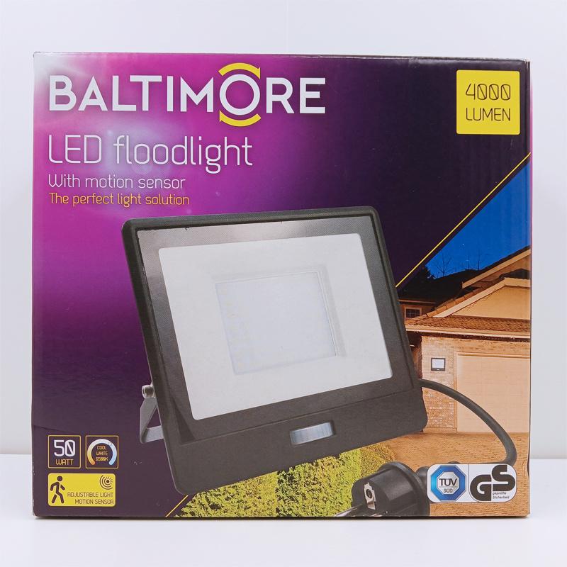 Baltimore LED schijnwerper met bewegingssensor, Overige materialen, Led, Nieuw, Ophalen of Verzenden