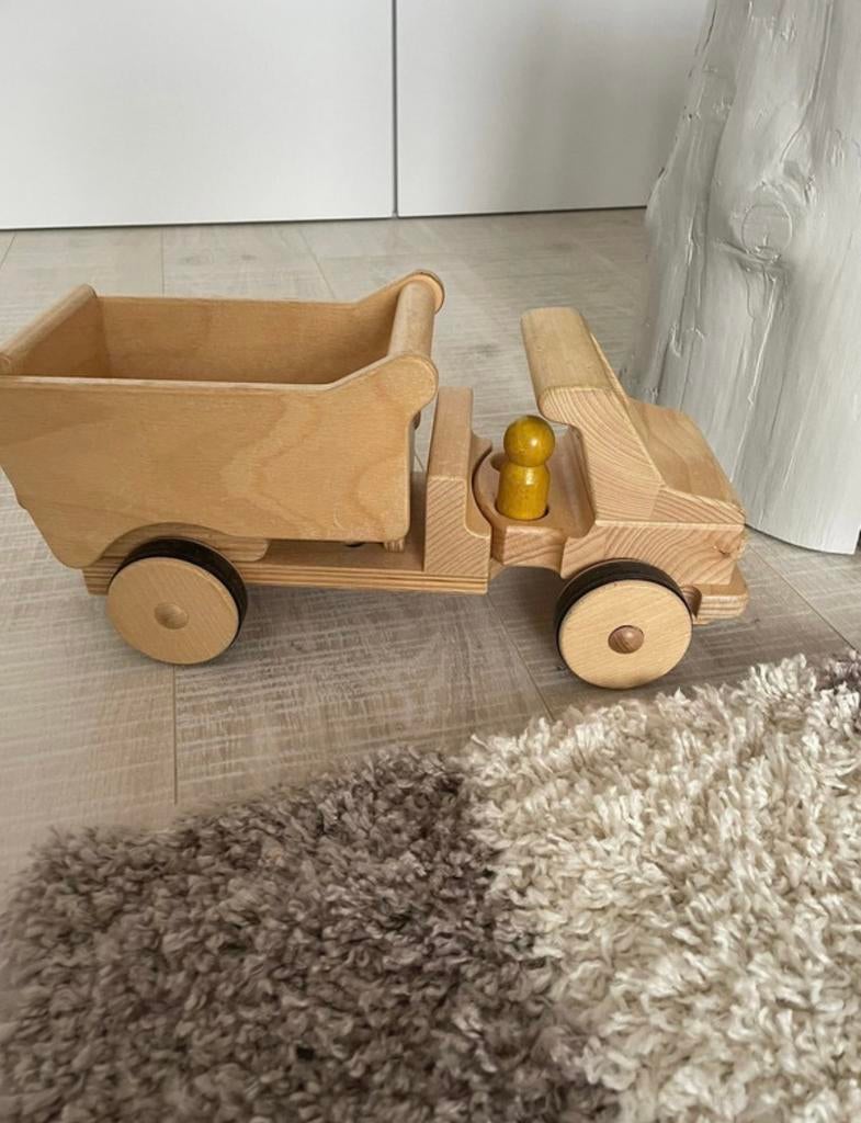 NIC Houten Auto met Poppetje - Duurzaam Speelgoed, Kinderen en Baby's, Speelgoed | Houten speelgoed, Ophalen of Verzenden, Gebruikt