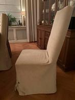 6 goede eetkamerstoelen op wieltjes met hoezen, Huis en Inrichting, Stoelen, Ophalen, Gebruikt, Overige kleuren, Stof