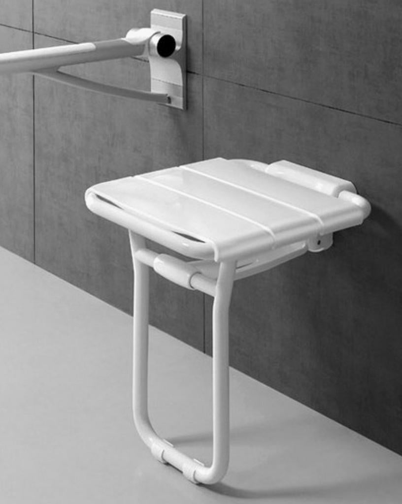 Douchestoel met wandmontage wit te koop, Ophalen of Verzenden, Wit