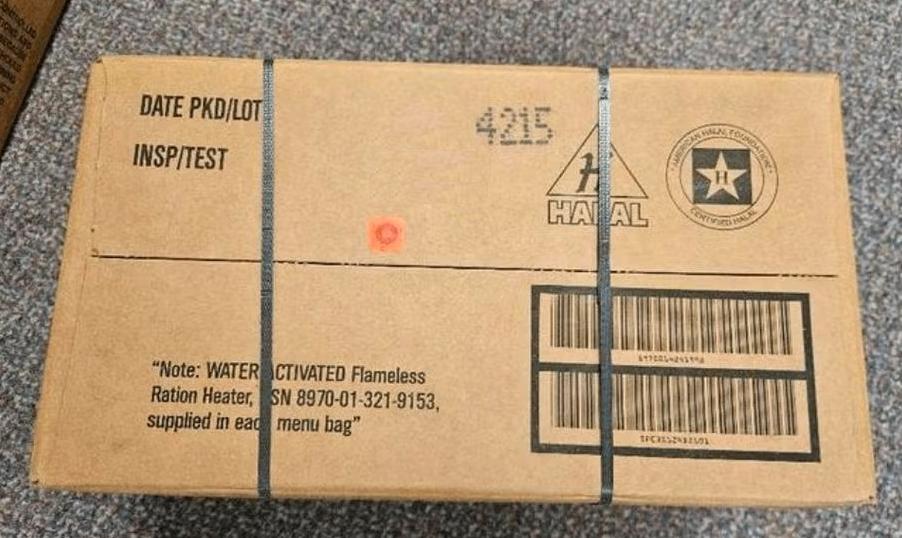 Amerikaans US Army MRE HALAL voedsel rantsoen - RJ Army, Verzamelen, Militaria | Algemeen, Ophalen of Verzenden, Landmacht, Amerika