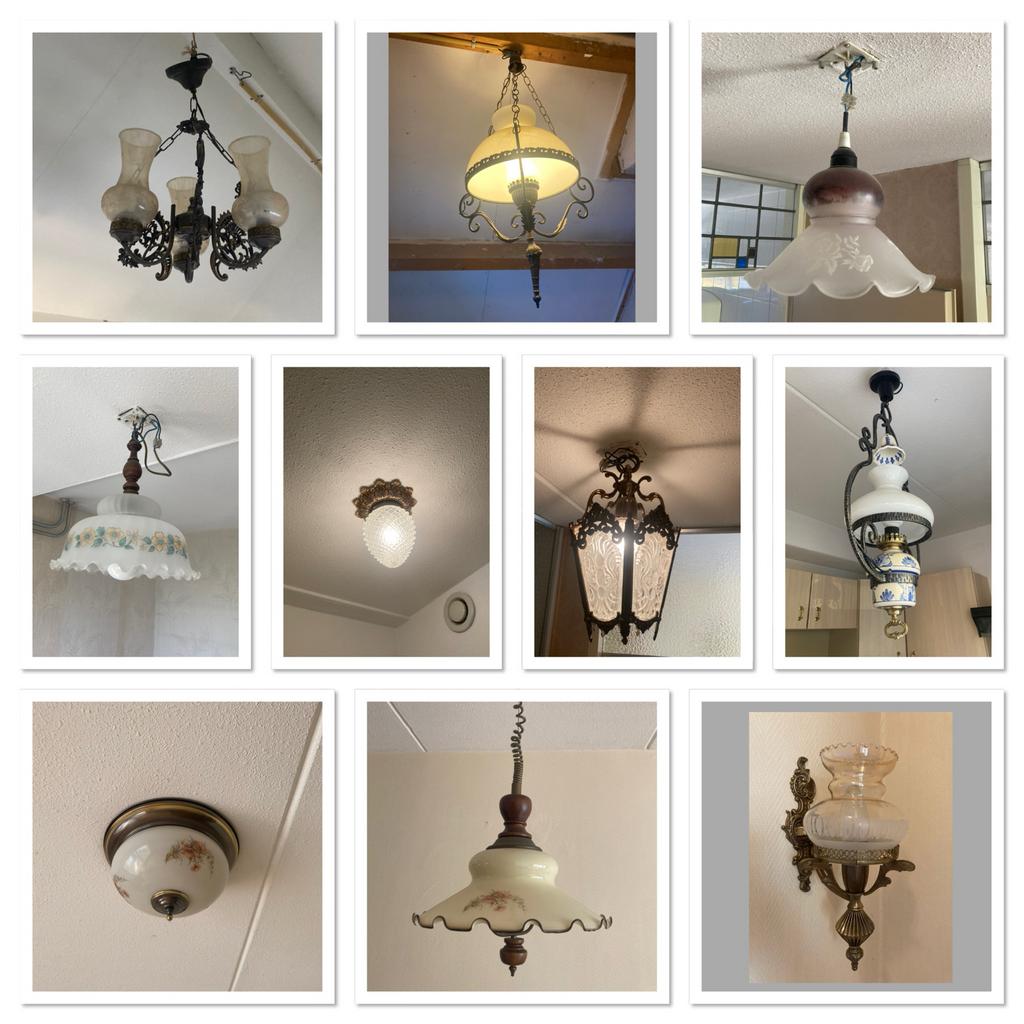 Vintage Hanglampen en wandlampen, Ophalen of Verzenden