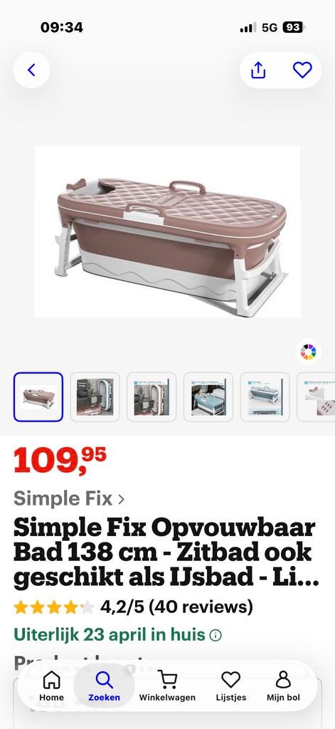 Simple Fix Opvouwbaar Bad pink NIEUW!!!!, Ophalen, Nieuw