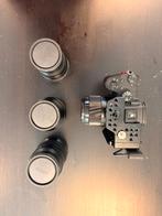 SONY A7III + 4 LENSES & CAGE, Spiegelreflex, Ophalen of Verzenden, Zo goed als nieuw, Sony