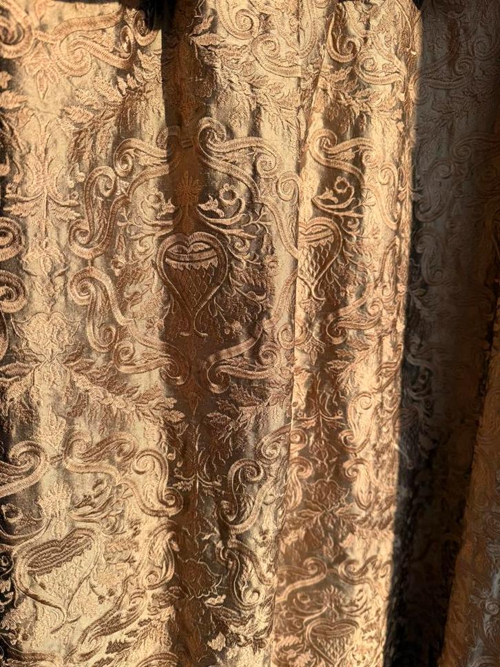 Chique Gordijnen 4 stuks geborduurd, Huis en Inrichting, Stoffering | Gordijnen en Lamellen, Zo goed als nieuw, Minder dan 100 cm