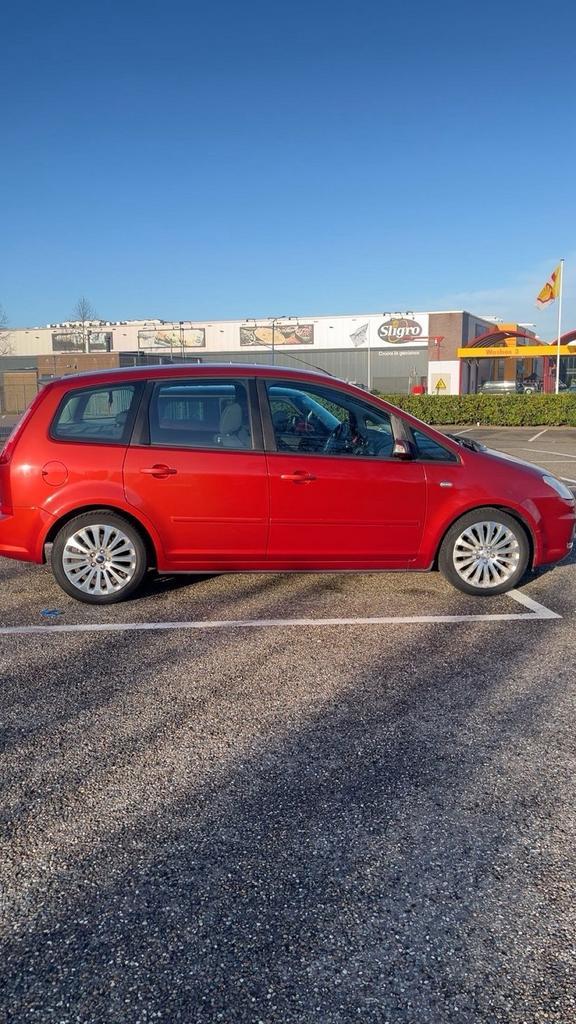Ford C-Max 1.8 92KW 2008 Rood, Auto's, Ford, Particulier, C-Max, ABS, Adaptieve lichten, Airbags, Airconditioning, Alarm, Bluetooth