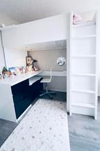 IKEA SMÅSTAD Hoogslaper met bureau, kast & opbergkist, Ophalen, Kast, 70 cm of meer, 105 cm of meer