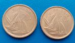 België, Belgique 2 x 20 francs 1981 & 1982, Verzenden, Setje