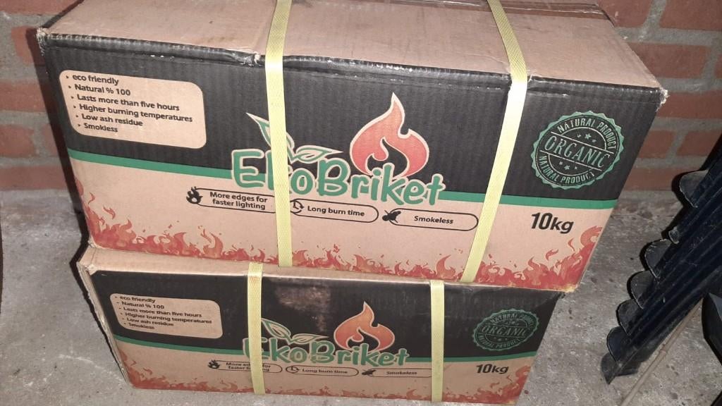 EkoBrikets 10kg zaagsel briketten | per doos, Ophalen, Zo goed als nieuw, Eco Briket