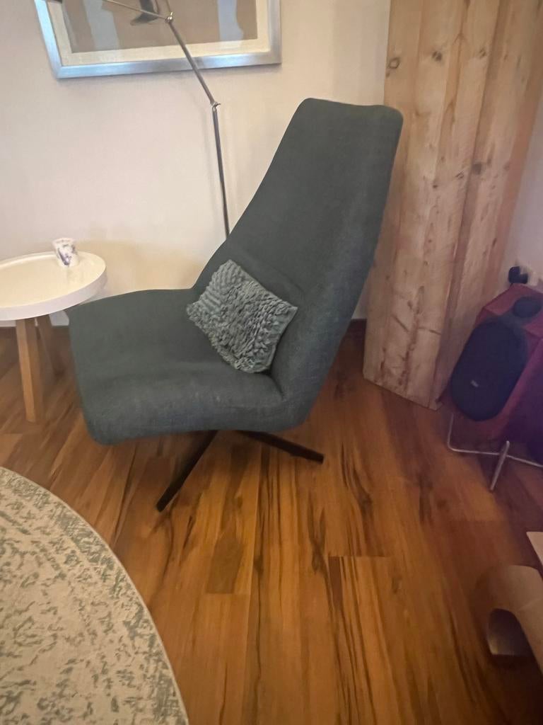 Groene draai fauteuil Madonna chinchilla 31, Huis en Inrichting, Fauteuils, Ophalen, Zo goed als nieuw, Stof, 75 tot 100 cm