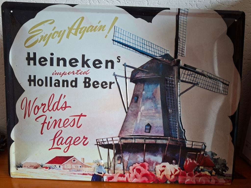 Heineken Holland Beer reclamebord, Ophalen of Verzenden