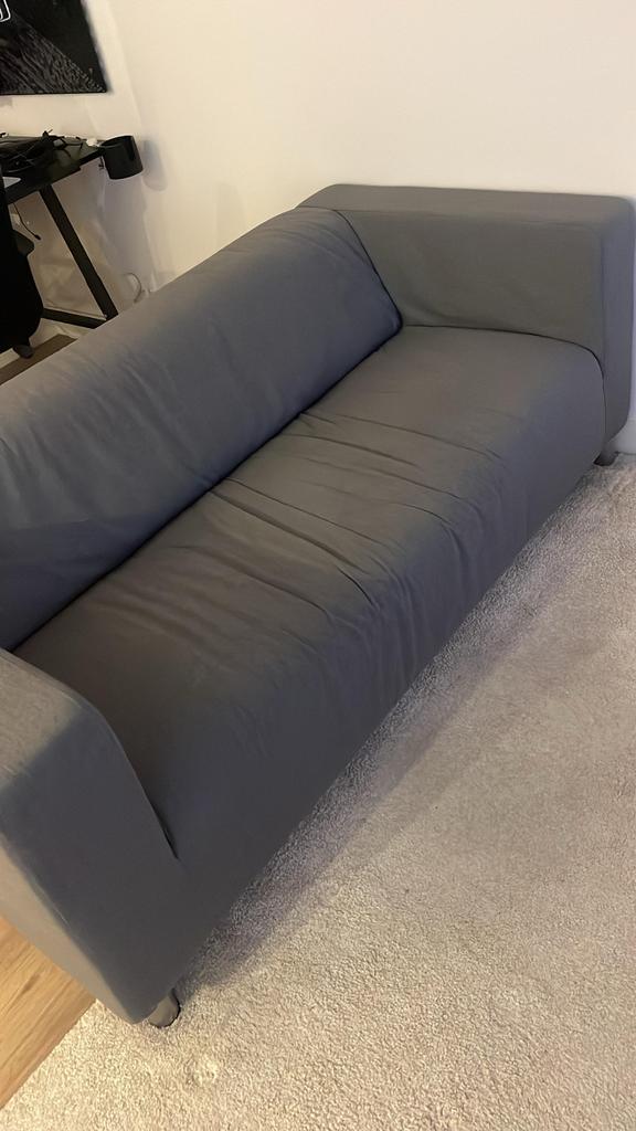 Ikea Klippan bank, grijs, incl. hoes, goede staat, Ophalen, 150 tot 200 cm, Tweepersoons, 75 tot 100 cm