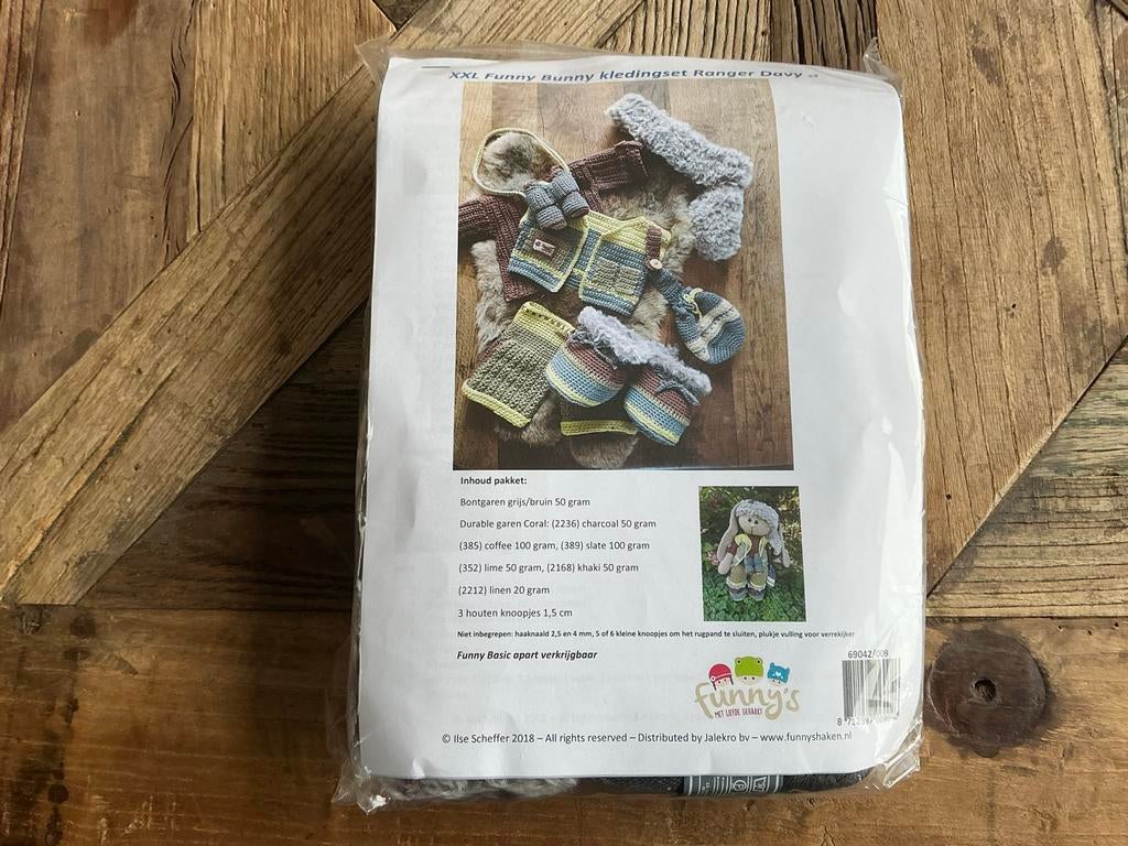 Funny Bunny haakpakket - Kleding Ranger Davy, Ophalen of Verzenden, Nieuw, Haken, Wol of Garen