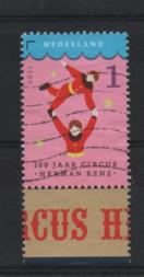 ‹(•¿•)› nl k0368 circus renz tab, Ophalen of Verzenden, Na 1940, Gestempeld