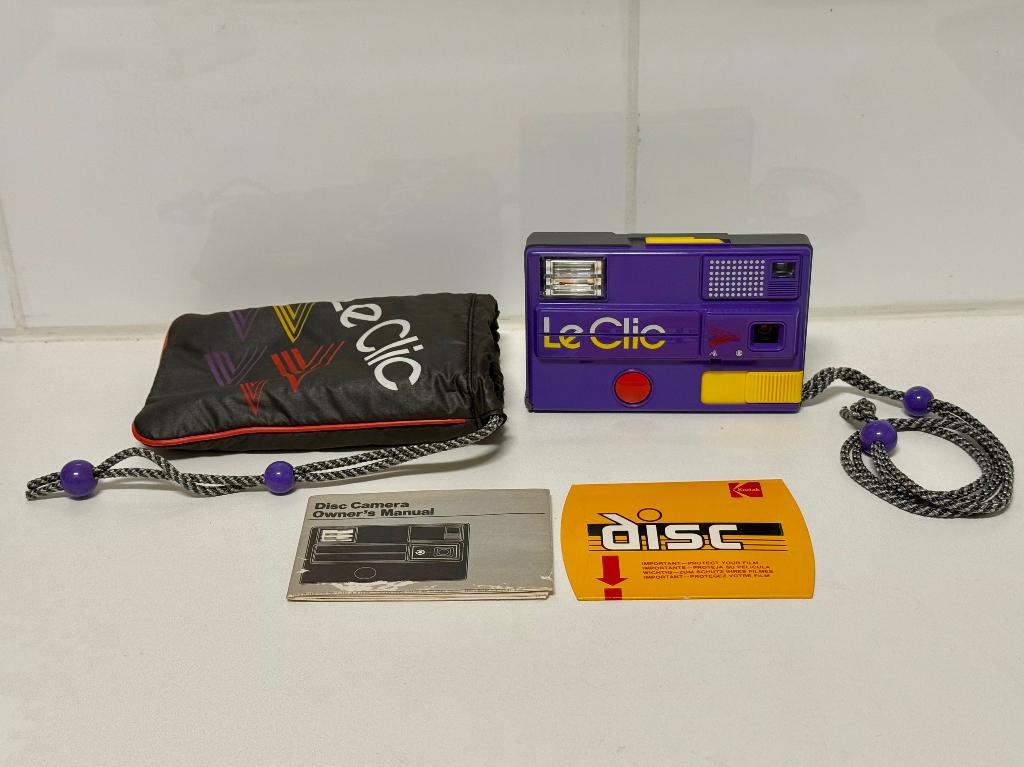 Vintage Le Clic disc fotocamera inclusief Kodak disc, Ophalen of Verzenden, Zo goed als nieuw, Compact, Overige Merken