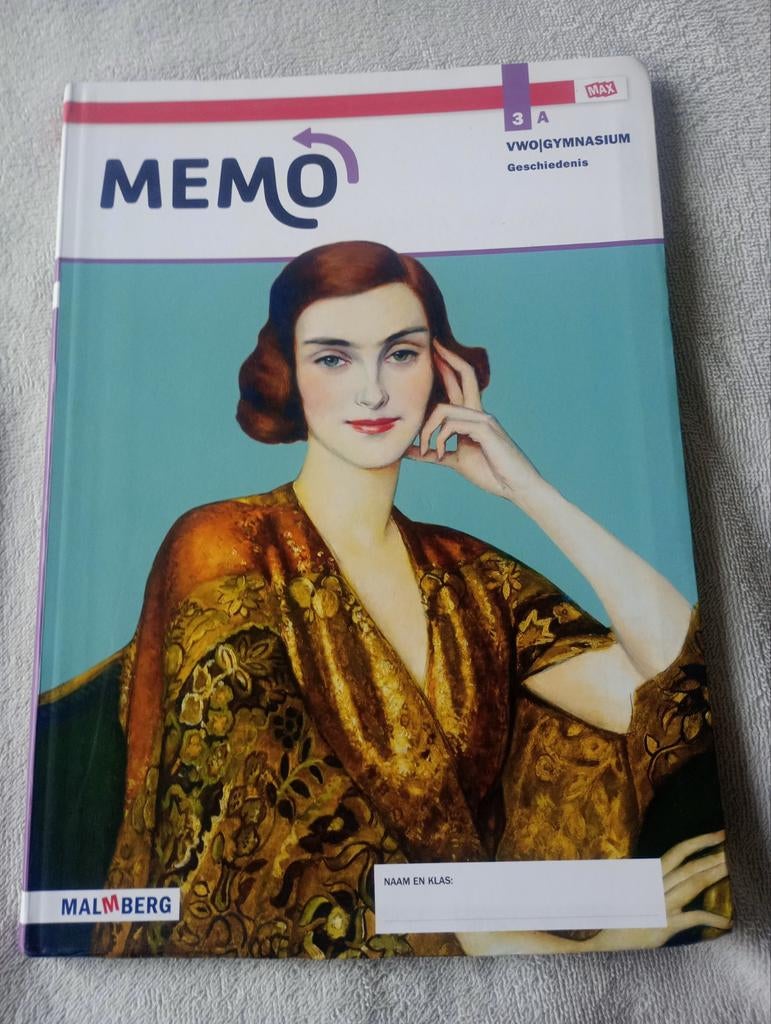 MEMO 3A VWO Gymnasium Geschiedenis - Malmberg, Gelezen, VWO, Geschiedenis, Ophalen of Verzenden
