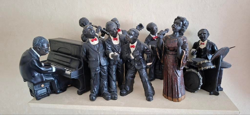 Grote Jazz Verzameling Beeldjes - Muzikanten Band, Verzamelen, Ophalen of Verzenden, Gebruikt, Pop, Beeldje of Miniatuur