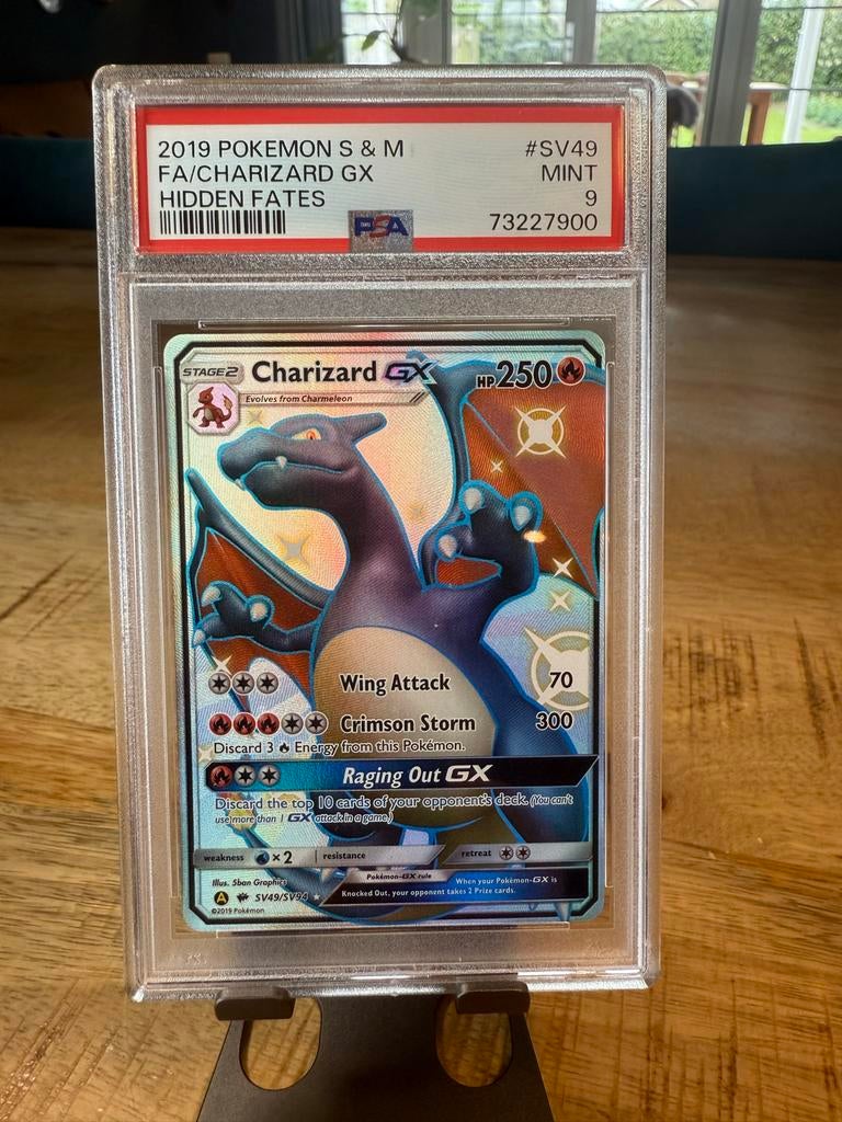 Charizard GX SV49/SV94 (PSA 9), Ophalen of Verzenden, Zo goed als nieuw, Losse kaart, Foil