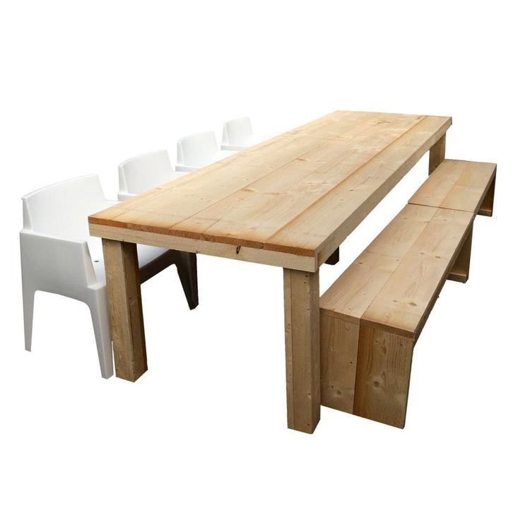 Steigerhouten tuintafel/ bouwpakket, Tuin en Terras, Tuintafels, Nieuw, Rechthoekig, Hout, Ophalen of Verzenden