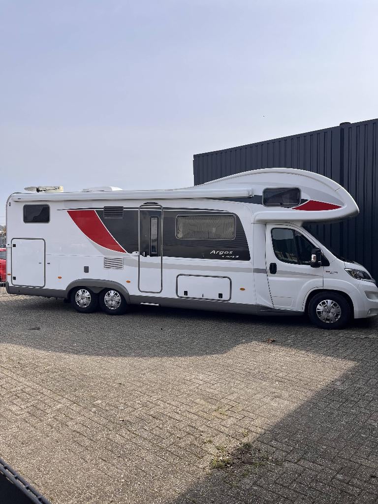 camper Burstner Argos 747-2G | xxl garage | 6 personen, Caravans en Kamperen, Campers, Automaat, Alkoof, Fiat, Vloeistofverwarming