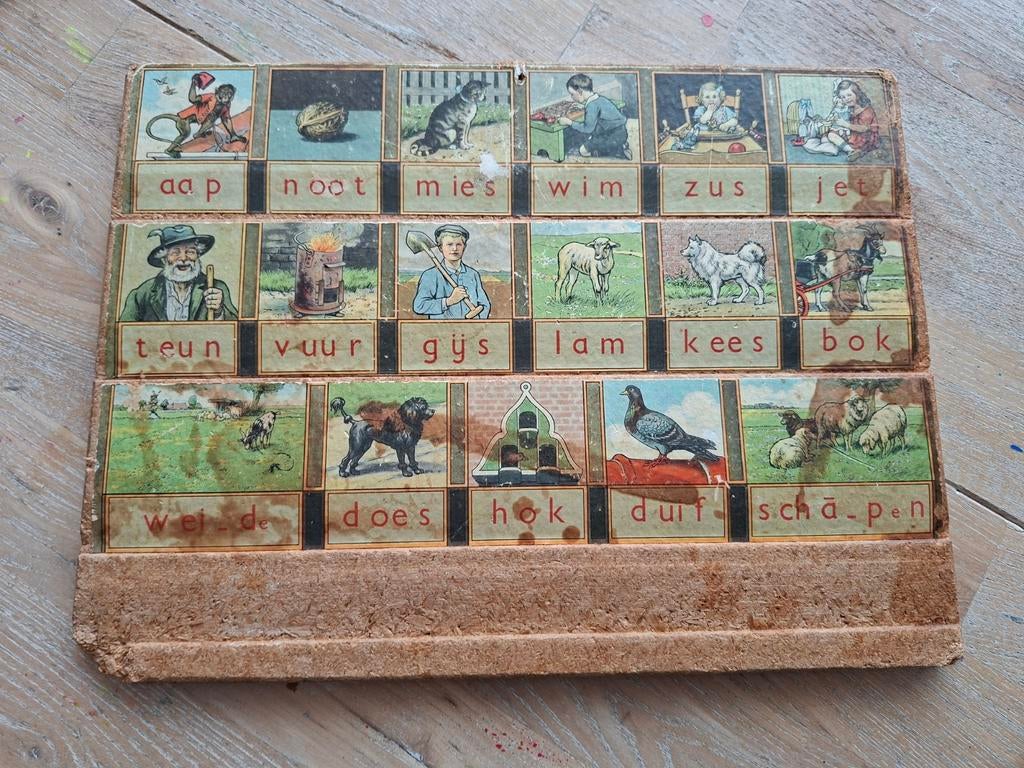 Origineel aap noot mies leesplankje J.B Wolters, Antiek en Kunst, Ophalen of Verzenden, Overige thema's