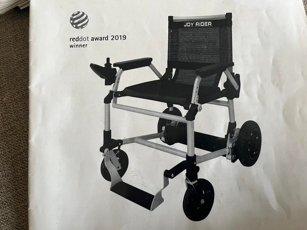 Electrische rolstoel opvouwbaar (joyrider), Diversen, Rolstoelen, Ophalen, Zo goed als nieuw, Elektrische rolstoel