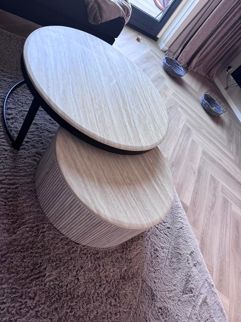 Japandi luxe salon tafel nieuw, Ophalen, 50 tot 100 cm, Zo goed als nieuw, Minder dan 50 cm