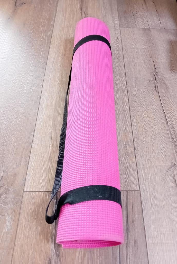 Roze yogamat 58 x 173 x 0,5 cm met draagband, Ophalen, Yogamat